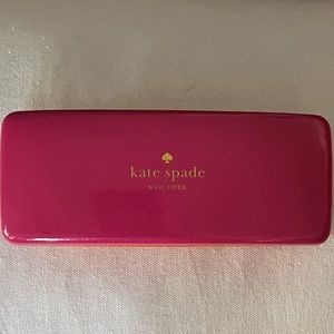 Kate Spade Pink and Orange Eyeglass Case Hard Shell